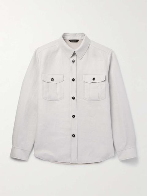 Brioni Linen-Blend Twill Overshirt