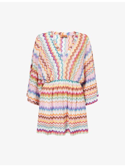Missoni Chevron Zig-Zag Knit Cover-Up Dress