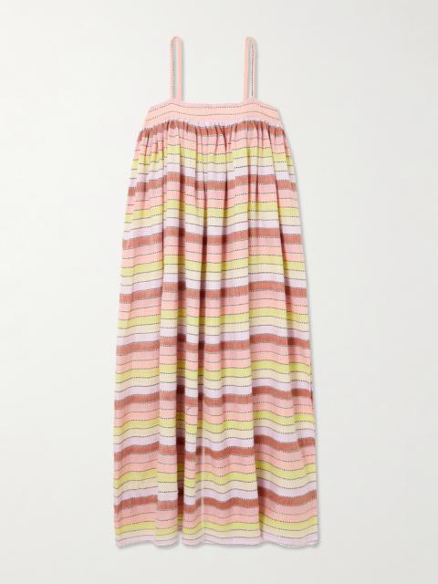 lemlem Eda Striped Cotton-blend Maxi Dress