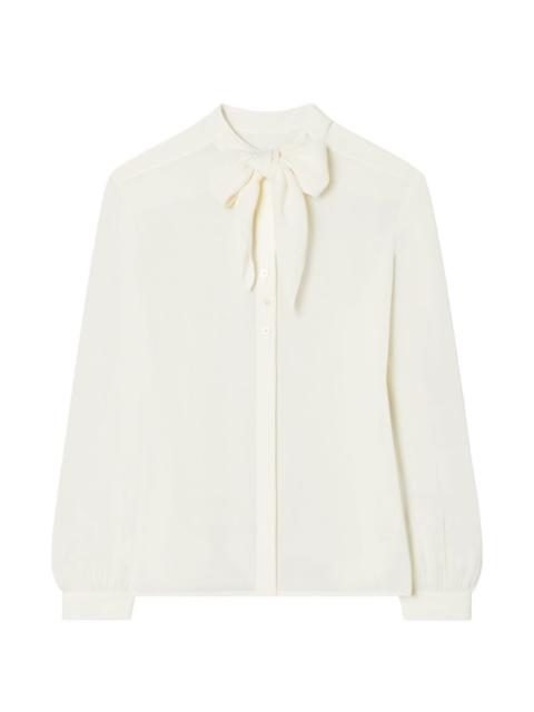 TORY BURCH georgette bow blouse