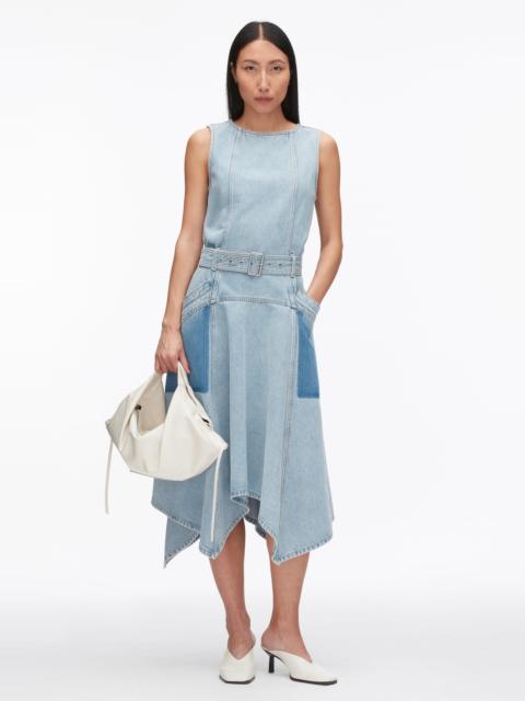 3.1 Phillip Lim Ghost Patch Sleeveless Belted Midi Dress