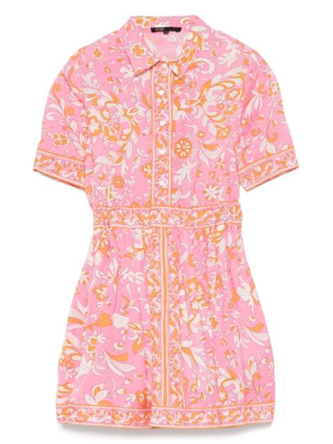 maje floral-print mini dress