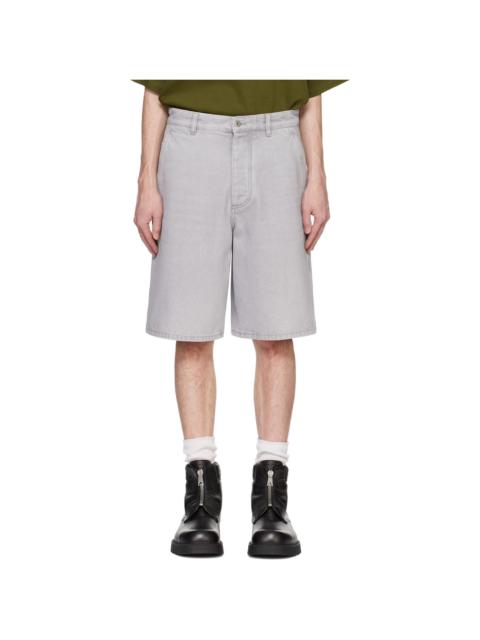 Bottega Veneta Gray Washed Denim Shorts
