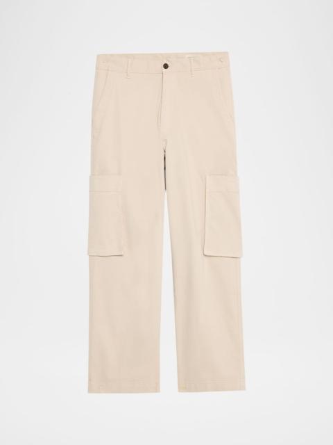 OFFICINE GÉNÉRALE Men's Pale Grey Cotton Naim Cargo Pants