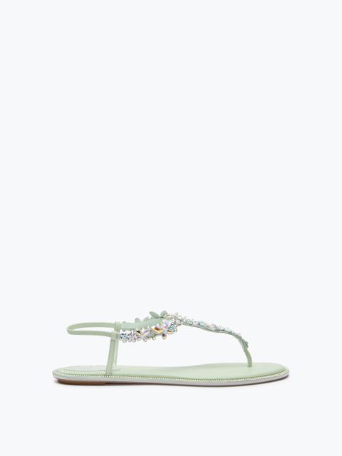 RENE CAOVILLA EDEN GREEN MINT THONG SANDAL 10