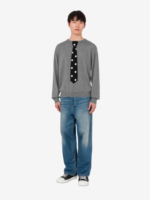 Moschino EXTRA-FINE MERINO WOOL PULLOVER WITH INTARSIA