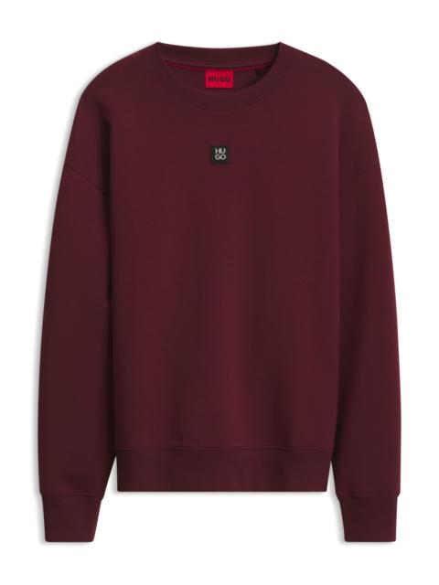 HUGO STACKED-LOGO SWEATSHIRT IN A COTTON BLEND