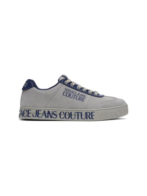 VERSACE JEANS COUTURE Gray Logo Court 88 Sneakers