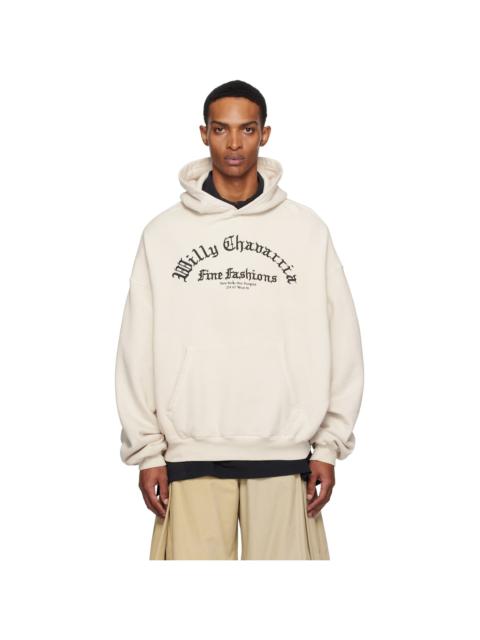 WILLY CHAVARRIA Beige 'Willy' Gymnasio Juggernaut Hoodie