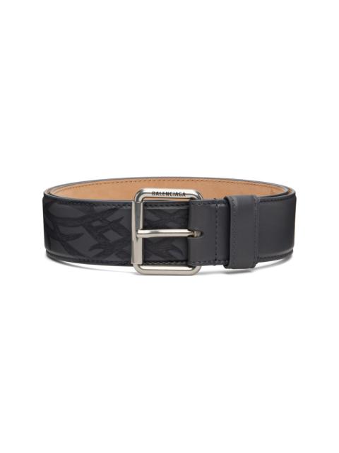 BALENCIAGA Gray Prong Belt
