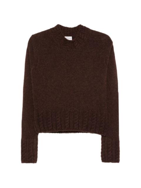Moncler cable-knit logo-patch sweater