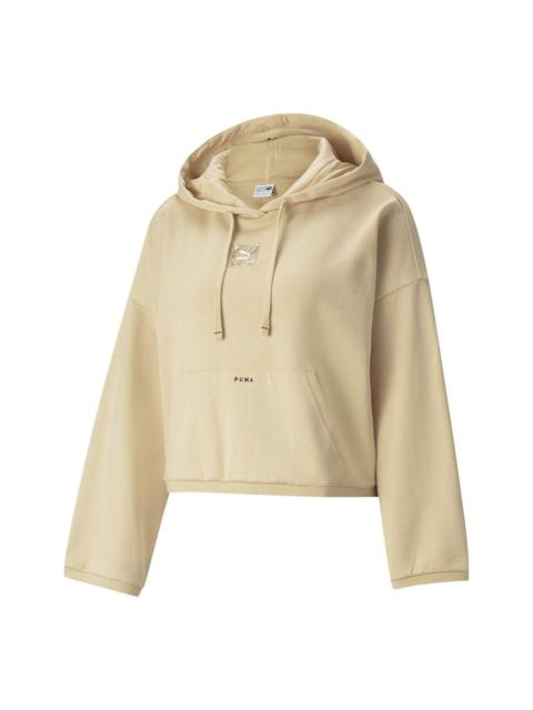 PUMA (WMNS) PUMA RE.GEN Cropped Hoodie 'Yellow' 531941-20