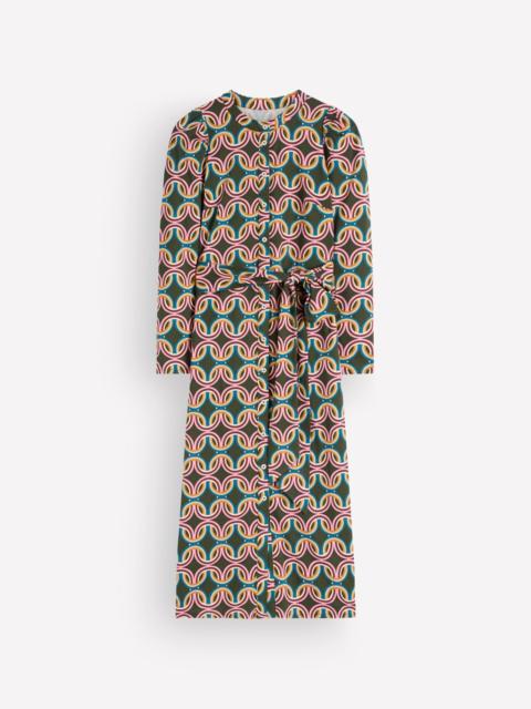 BODEN Honor Column Jersey Midi Dress-Duffle Bag, Geo Parade