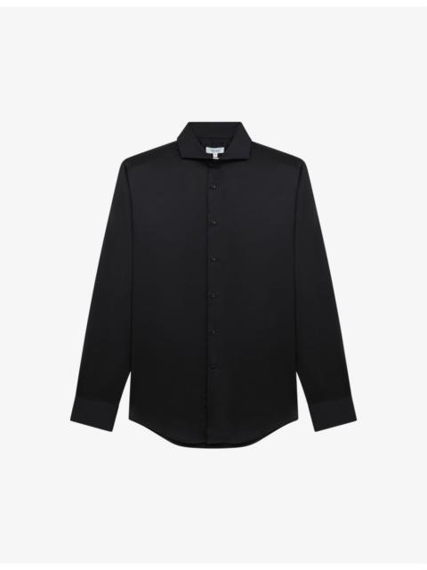 REISS Storm slim-fit cotton-twill shirt