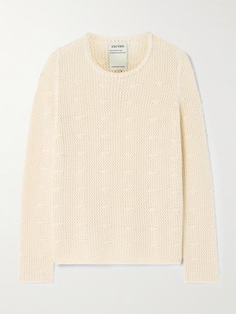 ESCVDO Litoral Open-knit Cotton Top