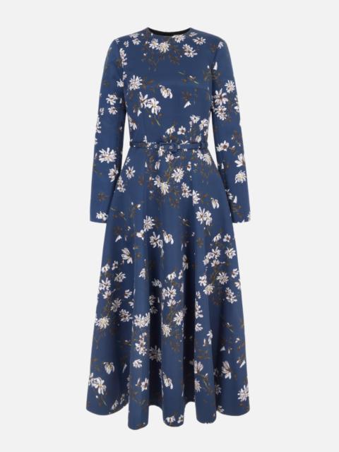EMILIA WICKSTEAD Capucine Dress in Midnight Magnolia Taffeta Faille