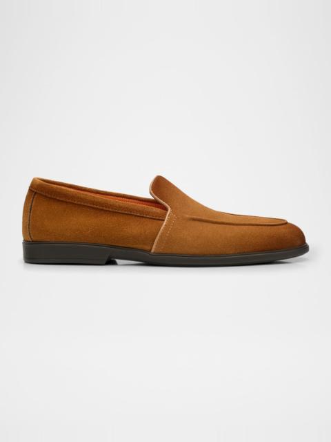 Santoni Men's Malibu Suede Slip-On Sport Loafers