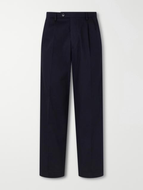 NN07 Robin 10076 Straight-Leg Organic Stretch-Cotton Dobby Trousers