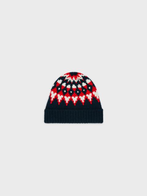 CLOCHE BUCKET HAT IN FAIR ISLE CASHMERE