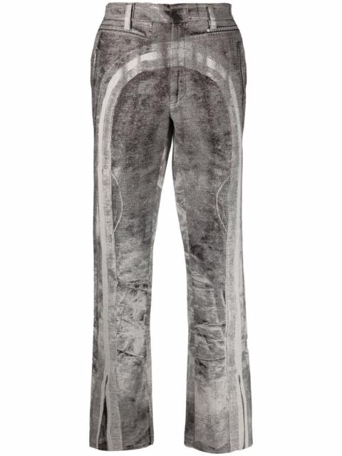 Diesel tromp l'oeil straight-leg jeans