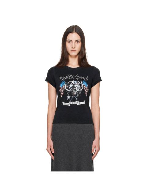VETEMENTS Black Motorhead Edition Flag Fitted T-shirt