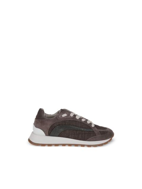 Brunello Cucinelli bead-detail sneakers