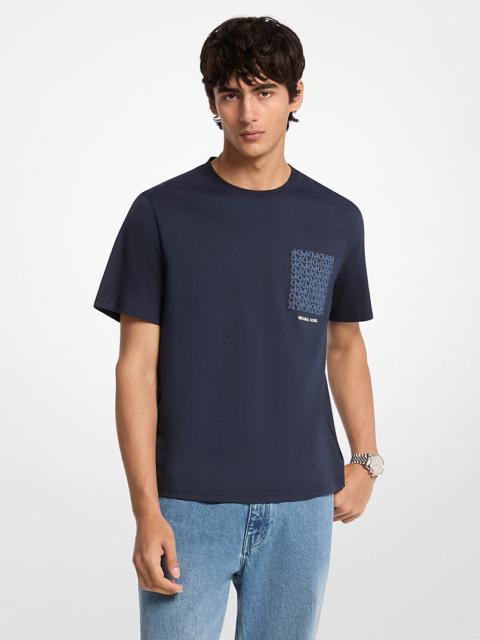 MICHAEL KORS Signature Logo Pocket Cotton T-shirt