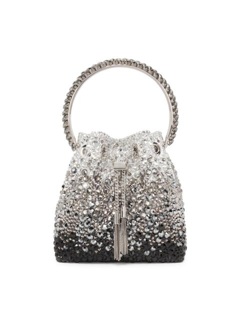 JIMMY CHOO Women's Bon Bon Crystal-Embellished Top Handle Bag - Black Smoke