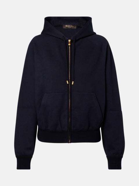 Loro Piana Viera cotton, silk, and cashmere fleece hoodie