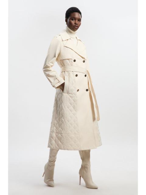 KAREN MILLEN Quilted Trench Coat