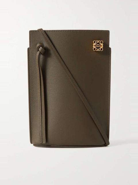 Dice Pocket embellished leather shoulder bag