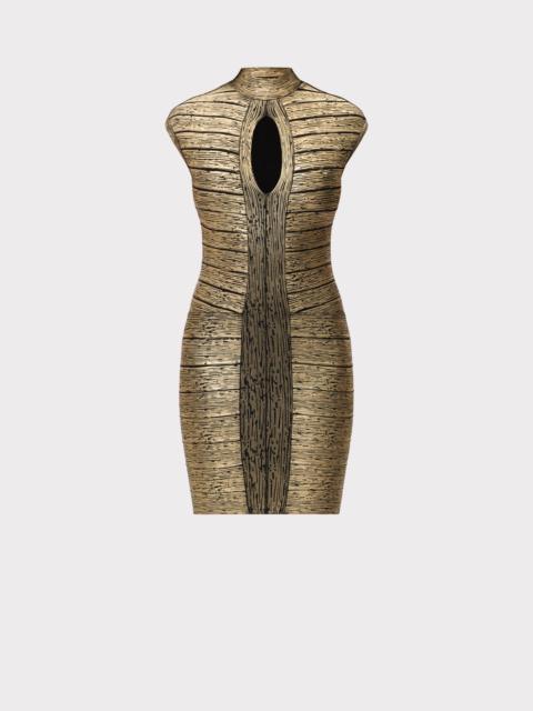 HERVE LEGER LA METALLIC FEMME DRESS