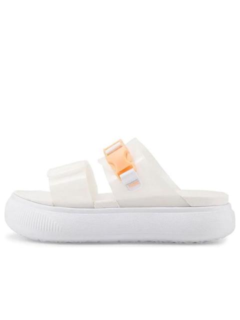PUMA (WMNS) PUMA Suede Mayu Pop Sandal 'White Fizzy Melon' 384433-02