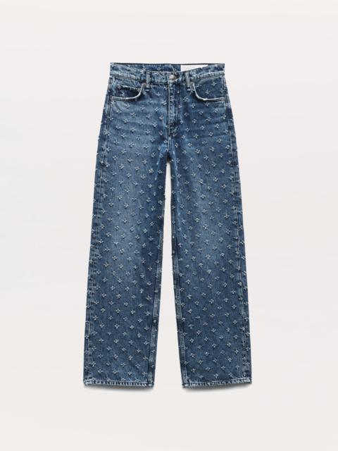 rag & bone Shea Textured Ankle-Length Relaxed Straight Jeans
Lightweight Rigid Denim