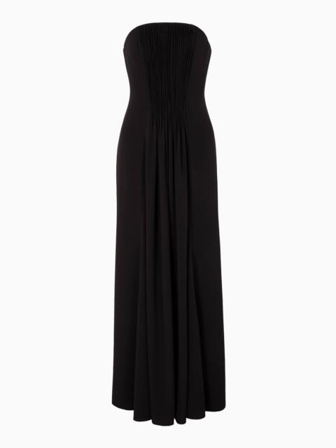 GIORGIO ARMANI ASV triple silk-georgette bustier dress