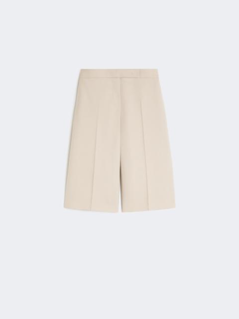 Max Mara Wool, mohair and silk canvas Bermuda shorts - SAND