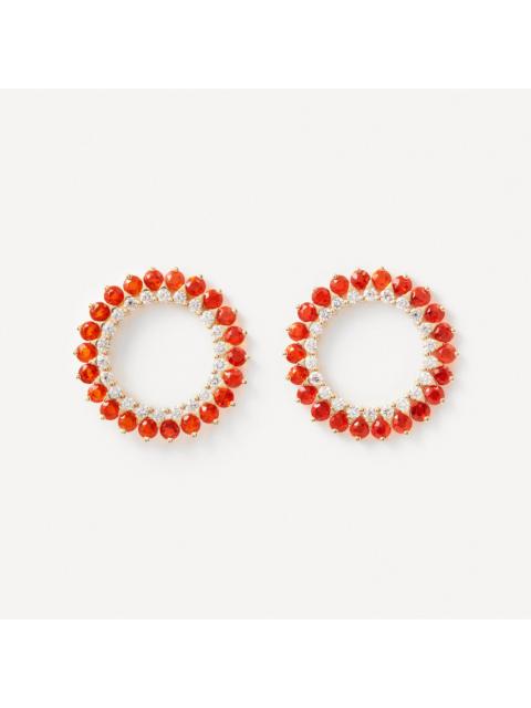 TOUS Earrings in gold with diamonds and opals in the shape of a flame TOUS ATELIER