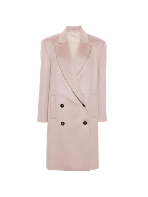 double-breasted cashmere coat