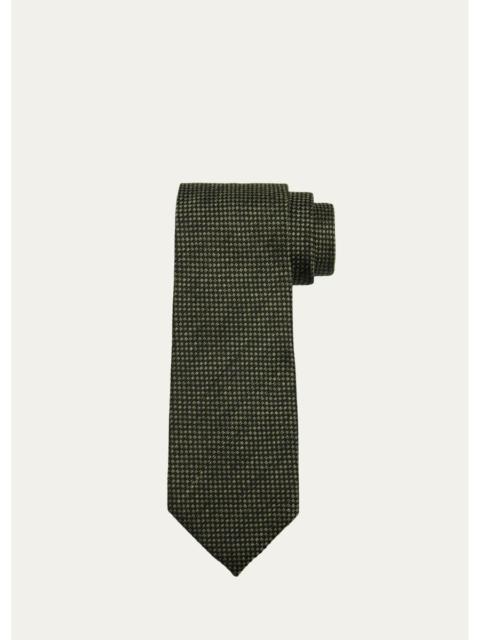 TOM FORD Men's Micro-Geometric Woven Silk Tie