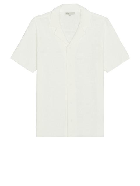 onia Cotton Textured Camp Shirt