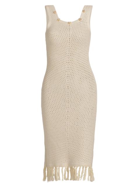 GENERATION LOVE Women's Gia Embellished Crochet Fringe Dress - Natural