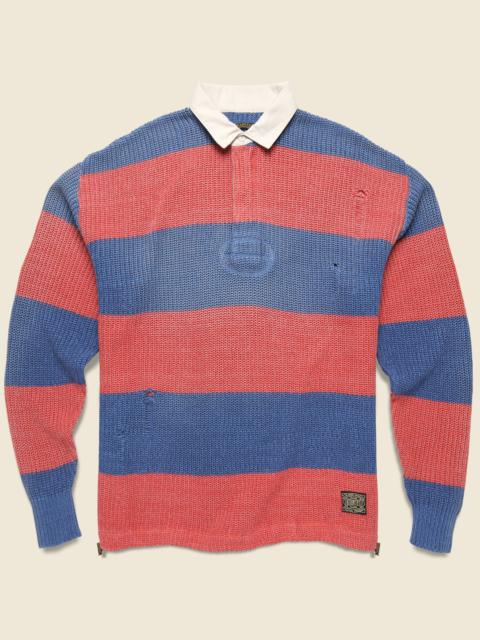 Kapital Knit Rugby Polo - Red