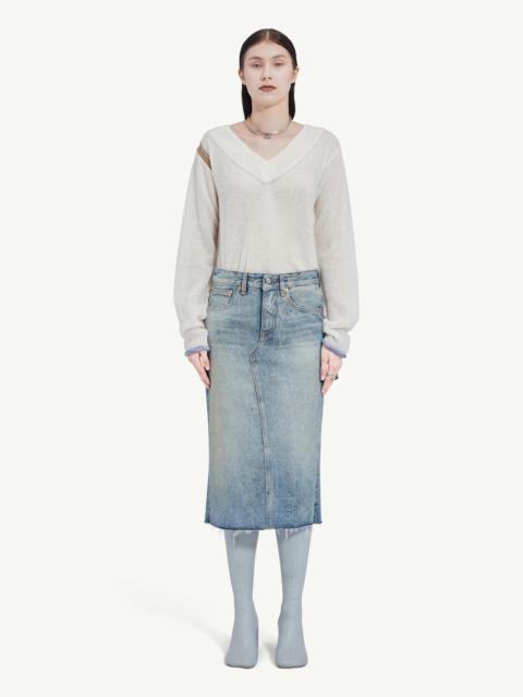 MM6 Maison Margiela Mid-length denim skirt