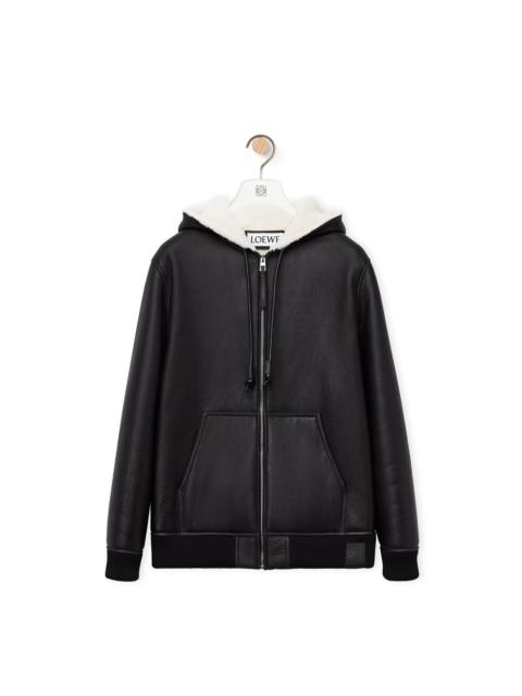 Loewe Zip-up hoodie in shearling