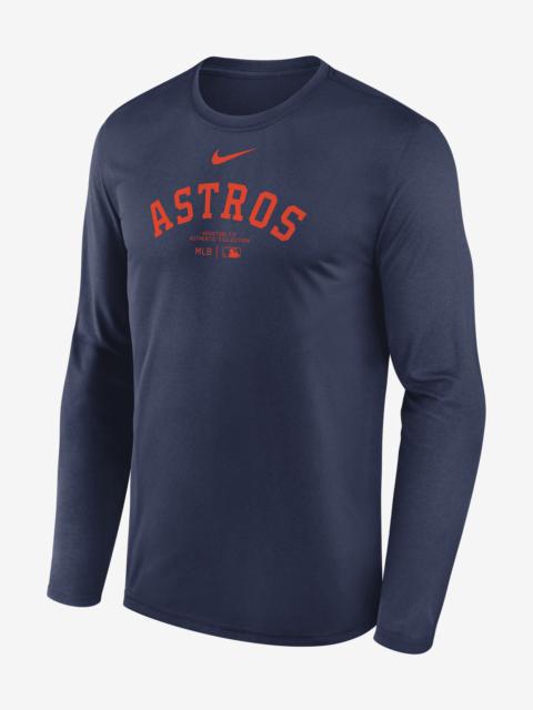 Houston Astros Authentic Collection Practice Nike Men's Dri-FIT MLB Long-Sleeve T-Shirt