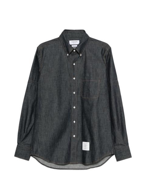 Thom Browne logo-patch shirt