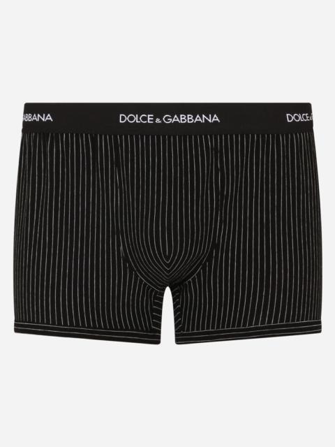 Dolce & Gabbana Striped two-way stretch cotton boxers
