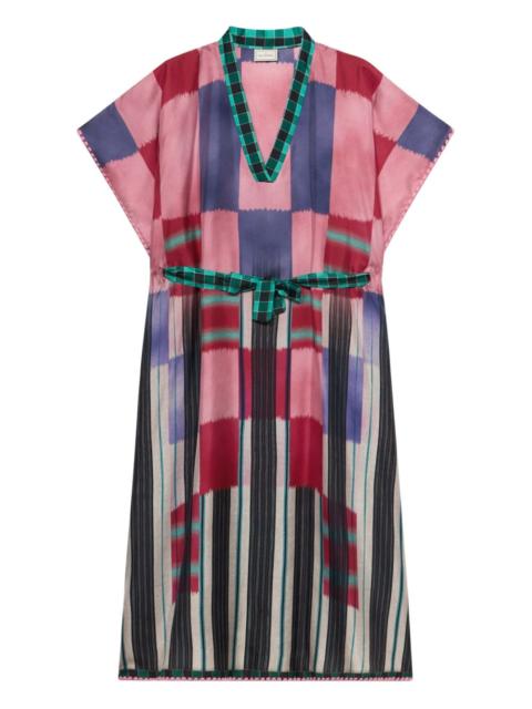 Pierre-Louis Mascia Aloe abstract-print belted maxi dress