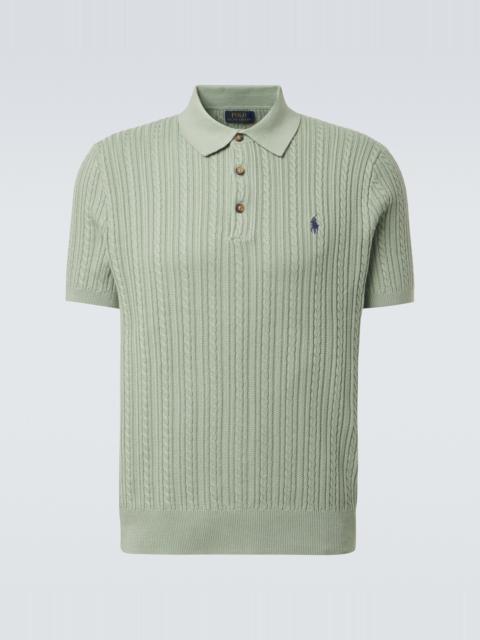 Polo Ralph Lauren Cable-knit cotton polo shirt