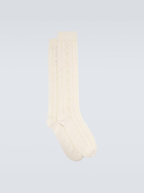 Pointelle cotton socks